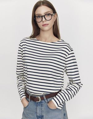 보트넥 스트라이프 긴팔티 325904 [4color]