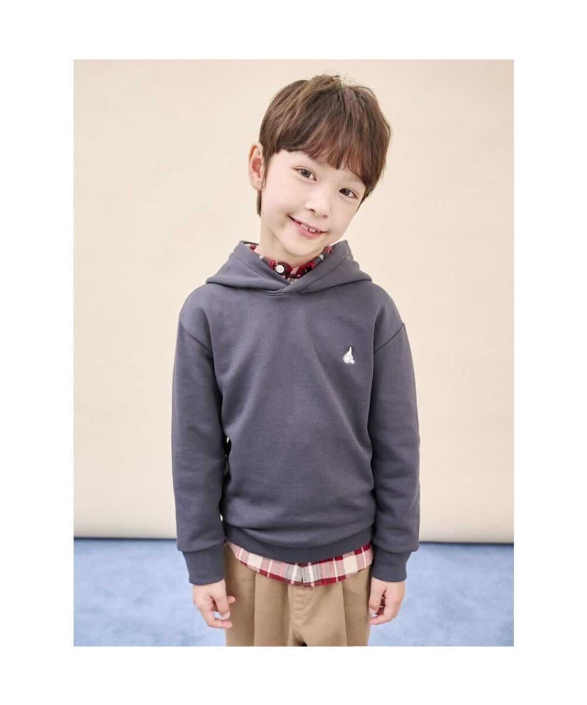 빈폴 키즈(BEANPOLE KIDS) [Essential] 후드 스웨트 셔츠  애쉬 (BI5941UE24)