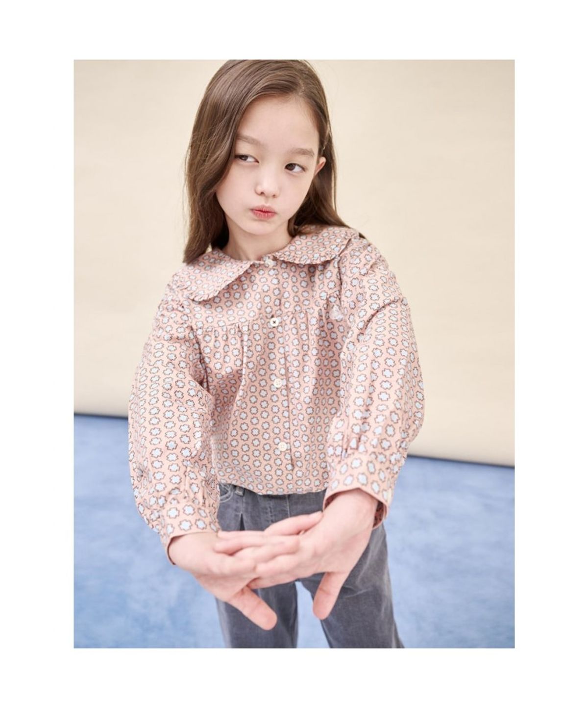 빈폴 키즈(BEANPOLE KIDS) 프릴 칼라 포인트 블라우스  베이지 (BI5964G01A)