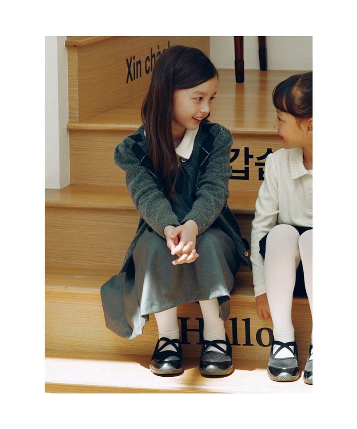 빈폴 키즈(BEANPOLE KIDS) 러블리 베스트형 원피스  그레이 (BI5971G023)