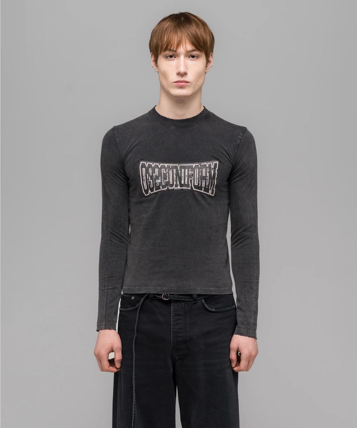 032씨(032C) (U) 원 달러 빌 타이트 롱슬리브 그레이 ONE DOLLAR BILL TIGHT LONGSLEEVE GREY