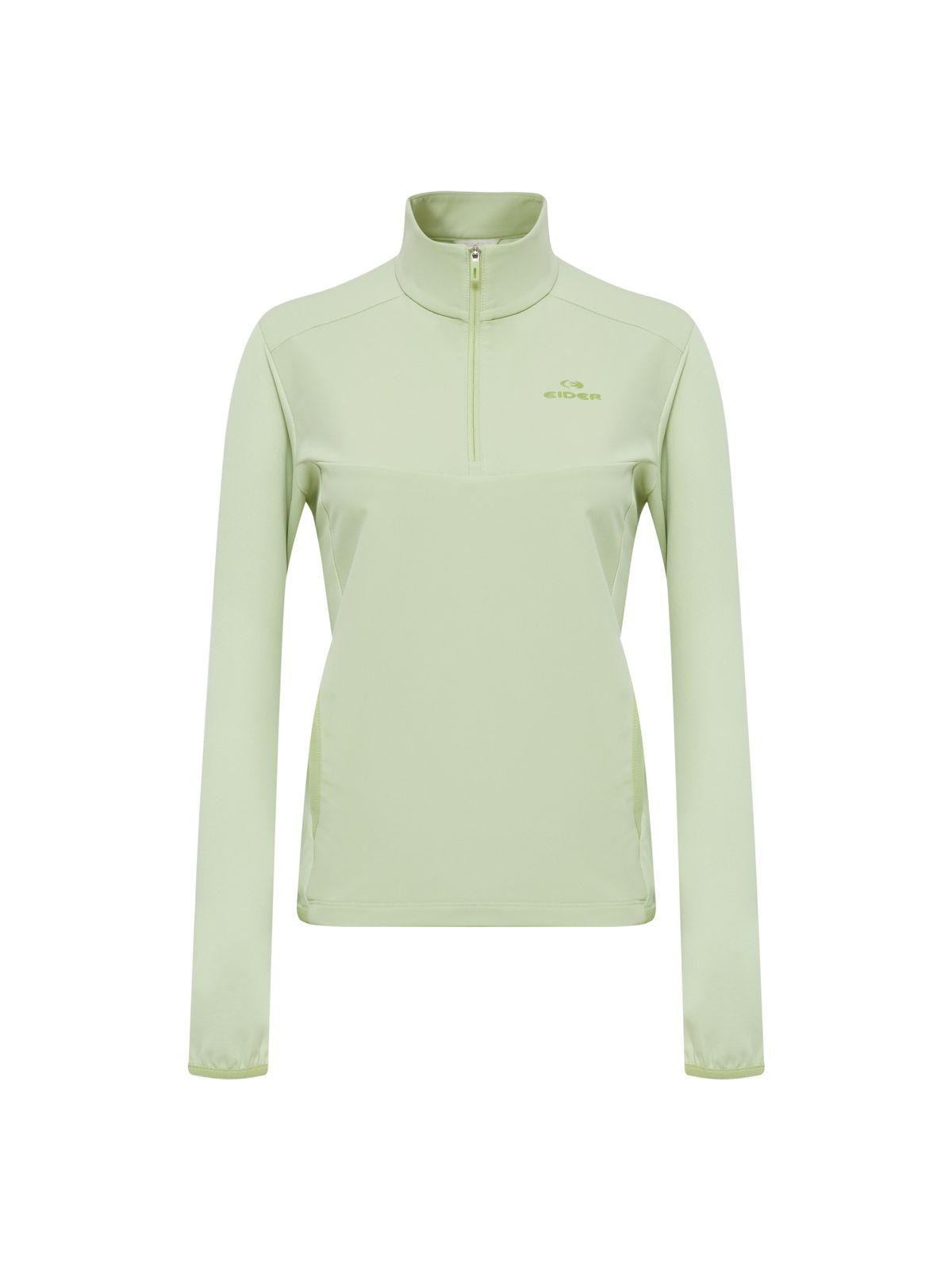 아이더(EIDER) WEATHER FLEX (웨더 플렉스) 여성 하이브리드 짚업 티셔츠_Yellow Green