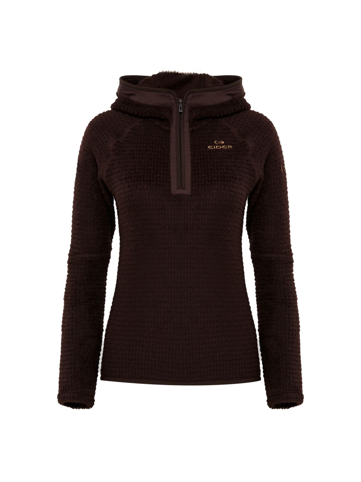 아이더(EIDER) HERITAGE (헤리티지) 여성 폴라텍 알파 후드 티셔츠_RED BROWN