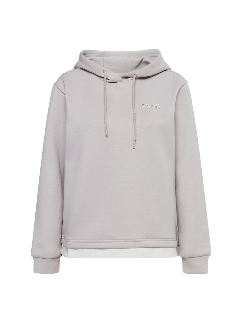 EDEL (에델) 여성 긴팔 후드 티셔츠_Grayish BEIGE