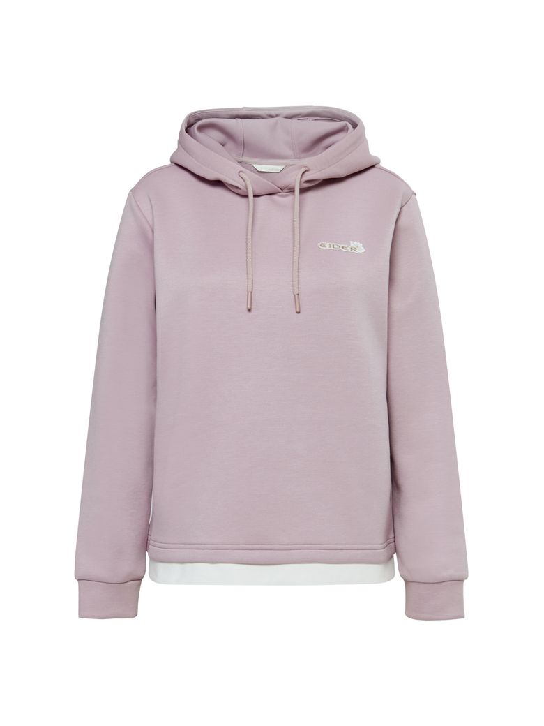 EDEL (에델) 여성 긴팔 후드 티셔츠_Greyish Pink