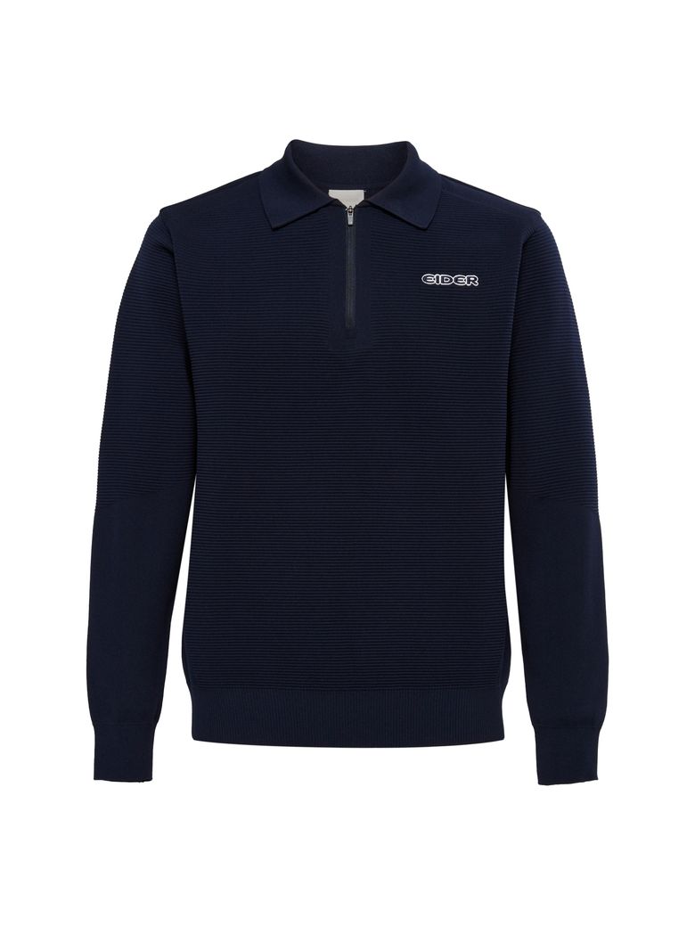 AERO KNIT (에어로 니트) 남성 긴팔 폴로 티셔츠_Dark Navy