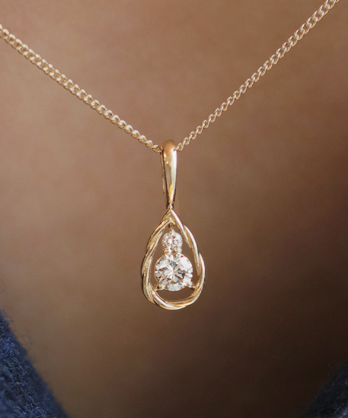 러비앤비(LOVEENB) [14K gold]  라엘 1부 랩다이아몬드 펜던트