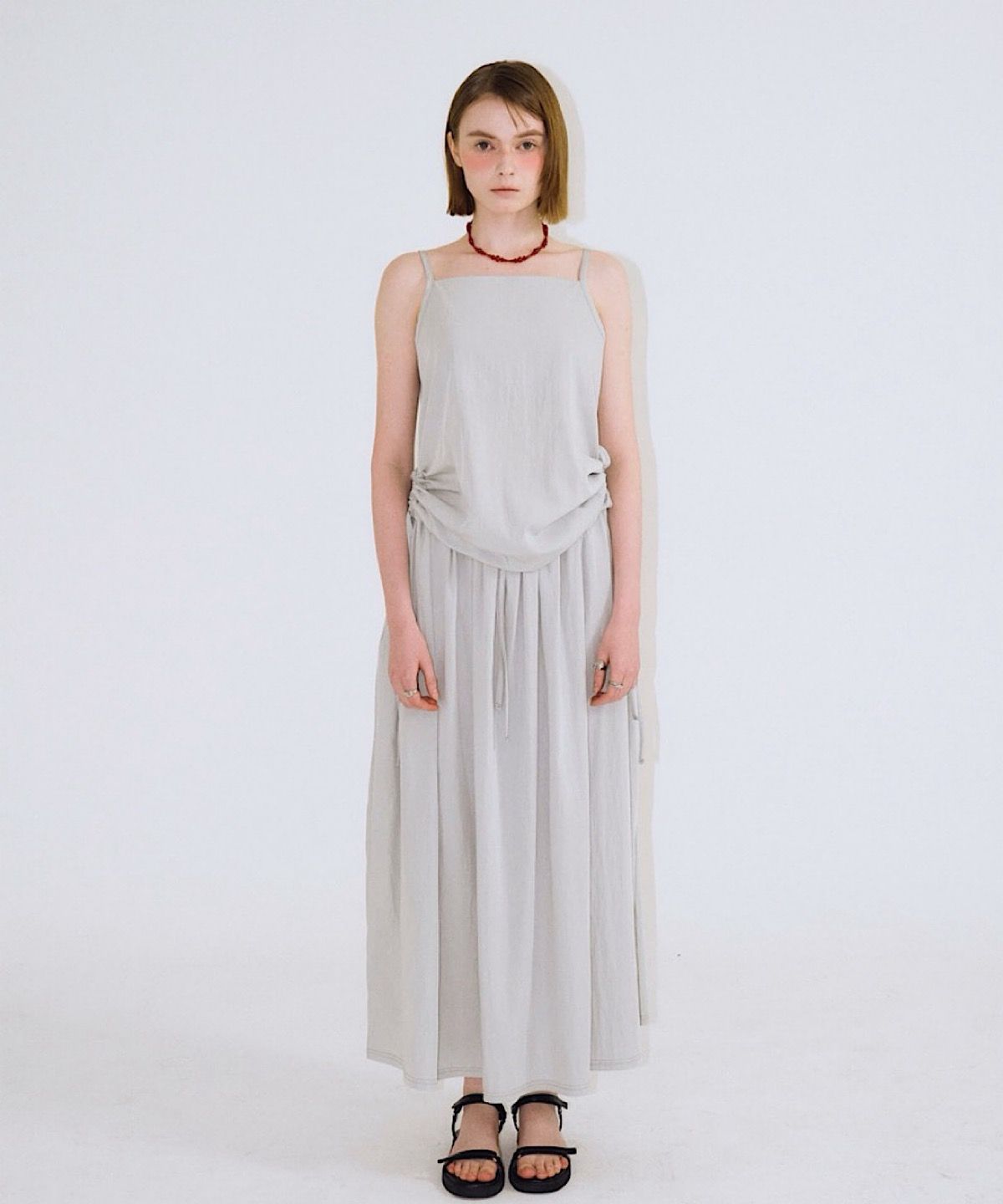 아포엠(APOEM) Drape Volume Skirt -2colors