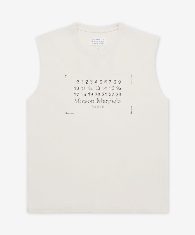 캘린더 로고 슬리브리스 탑 - 옐로우 / S51NL0053S24575103