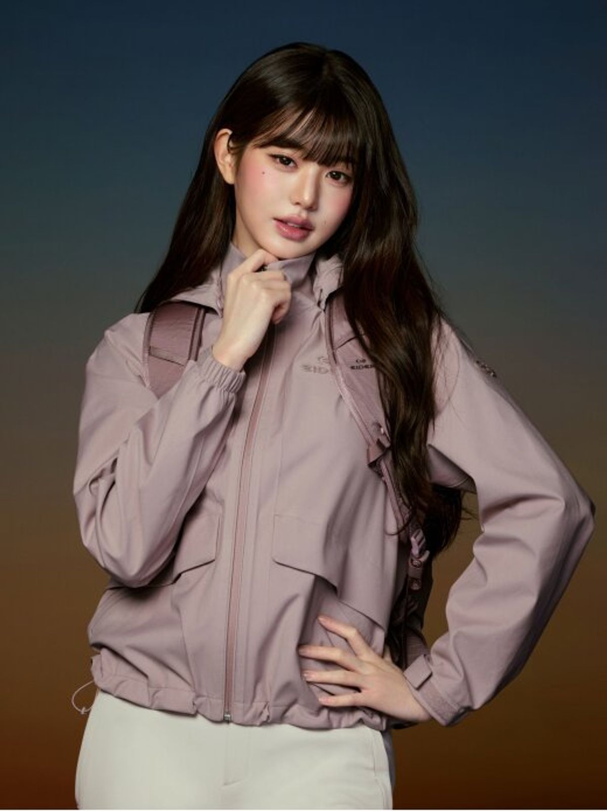 아이더(EIDER) WEATHER FLEX (웨더 플렉스) 여성 2.5L 방수 자켓_Greyish Pink