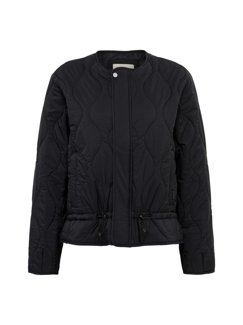 SHIRRING (셔링) 여성 퀼팅 패딩 자켓_Black