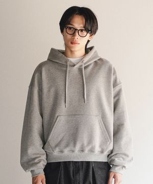 데이컷 크롭 오버핏 후드 그레이 KJHD2649