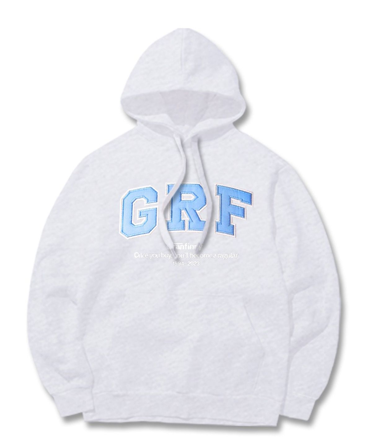 그랜피니(GRANFINNY) GRF 크루넥 후드 티셔츠- 백 멜란지