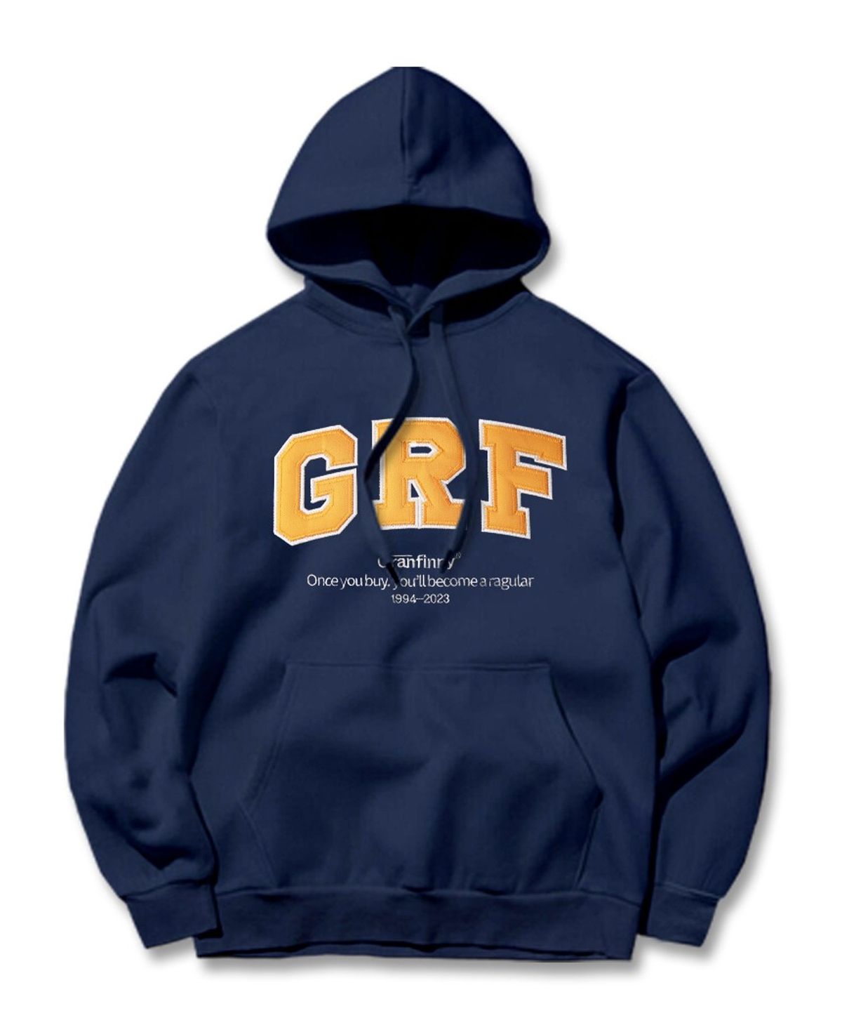 그랜피니(GRANFINNY) GRF 크루넥 후드 티셔츠- 네이비