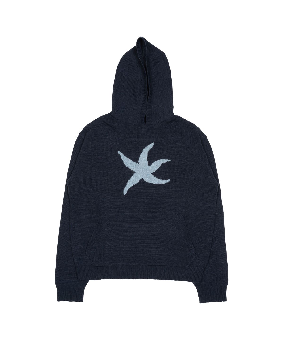 더콜디스트모먼트(THE COLDEST MOMENT) TCM starfish logo knit hoodie (navy)
