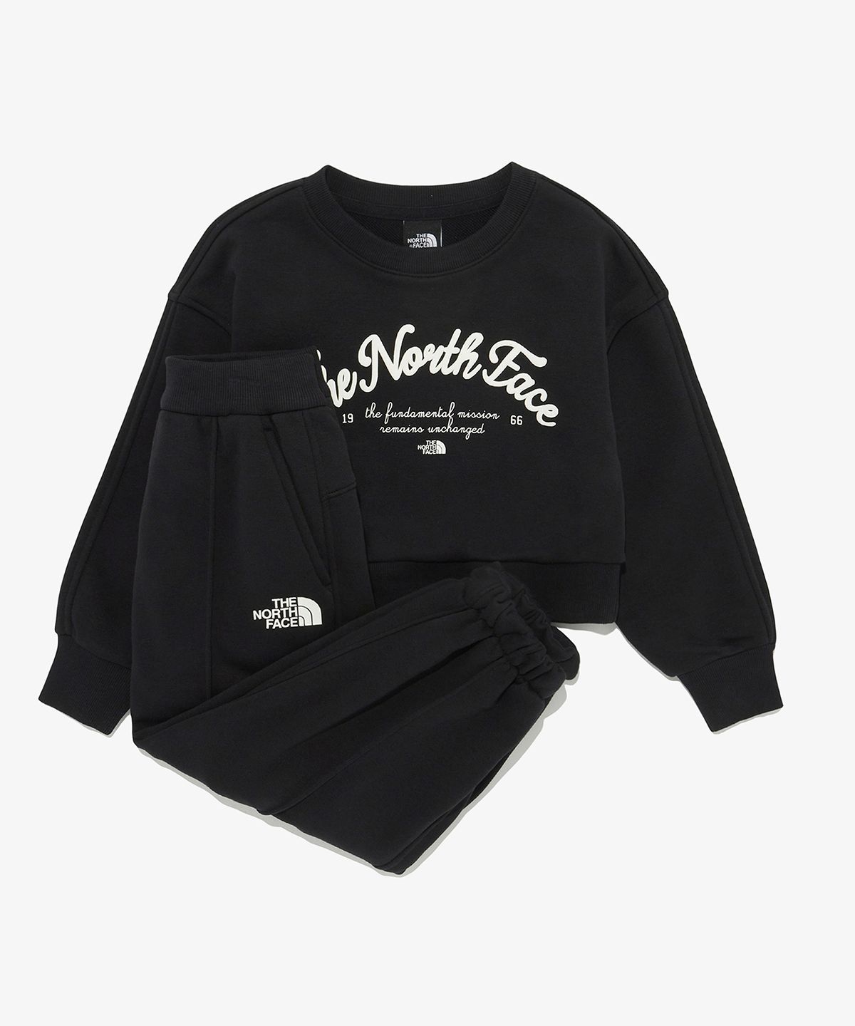 노스페이스 키즈(THE NORTH FACE KIDS) 걸즈 앨리슨 스웻 세트 NM5MR58T_BLK