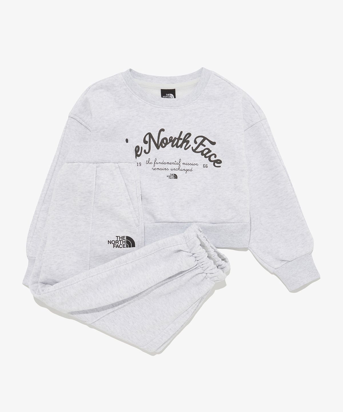 노스페이스 키즈(THE NORTH FACE KIDS) 걸즈 앨리슨 스웻 세트 NM5MR58S_HGY