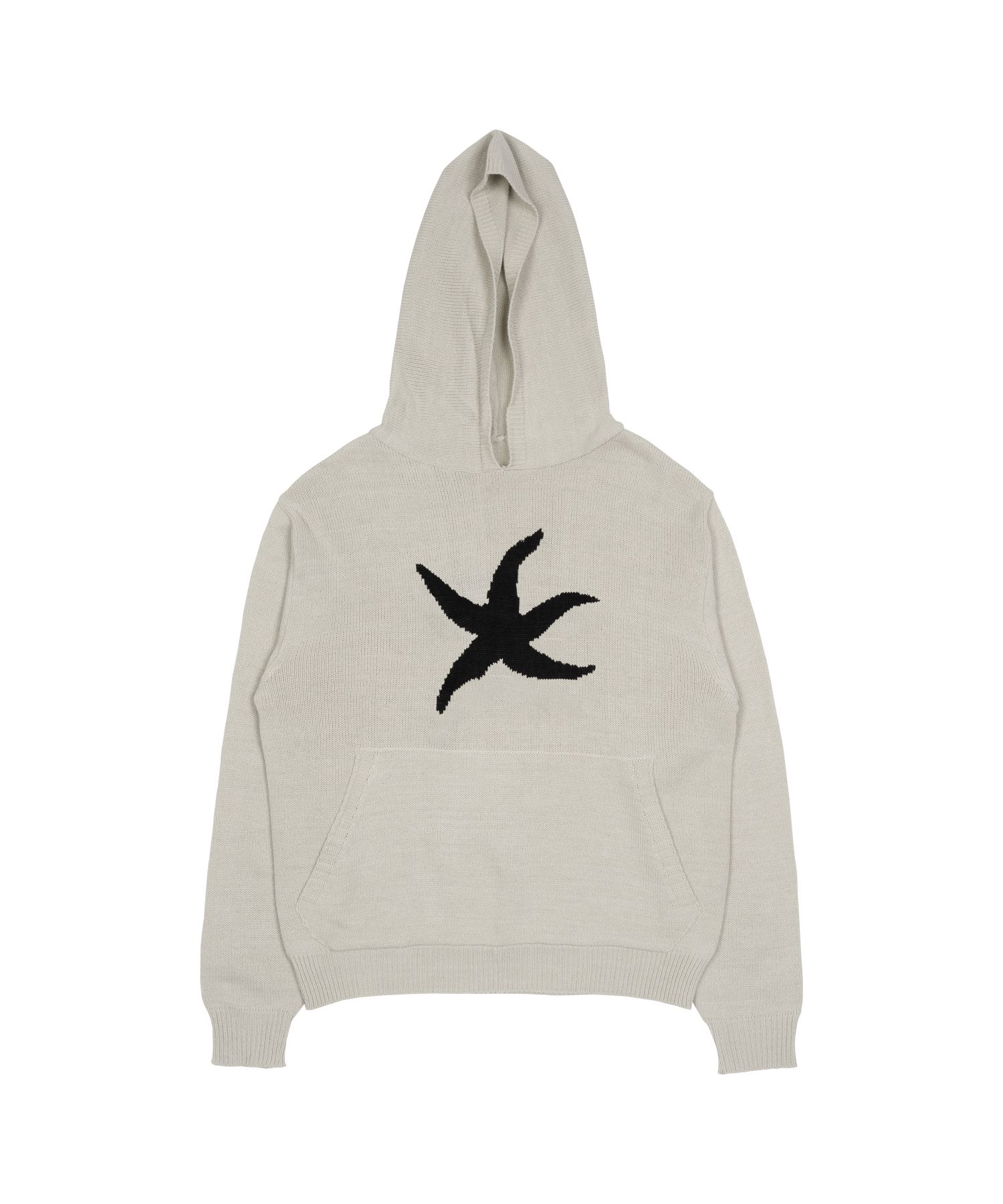 MUSINSA公式 | THE COLDEST MOMENT TCM starfish logo knit hoodie (ivory)
