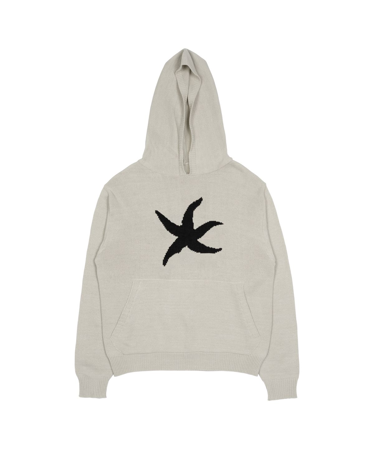 더콜디스트모먼트(THE COLDEST MOMENT) TCM starfish logo knit hoodie (ivory)