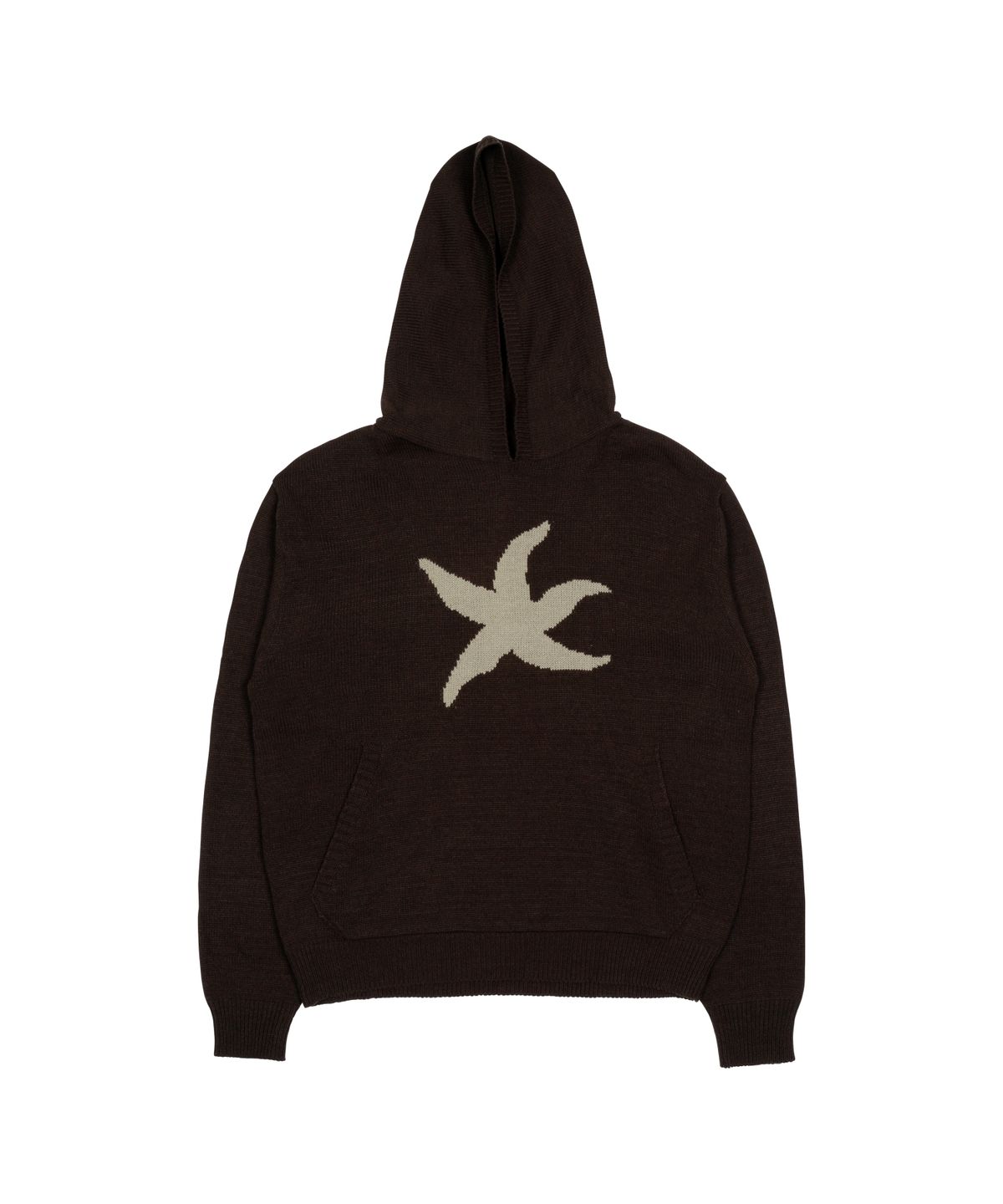 더콜디스트모먼트(THE COLDEST MOMENT) TCM starfish logo knit hoodie (brown)