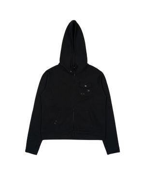 TCM easy pocket hooded zip-up (black)