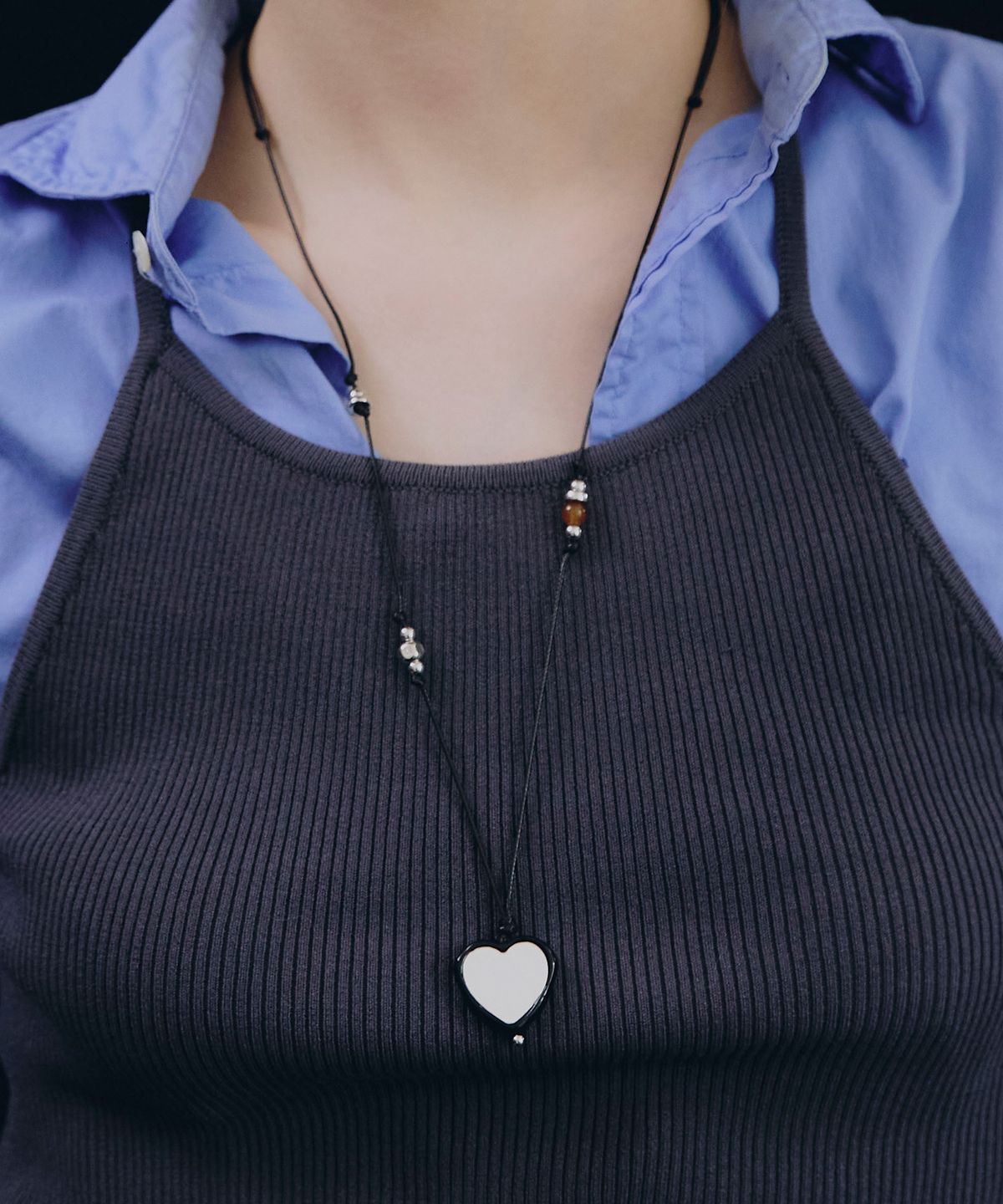 빈티지헐리우드(VINTAGE HOLLYWOOD) Mirage Heart String Necklace_VH2579NE005M