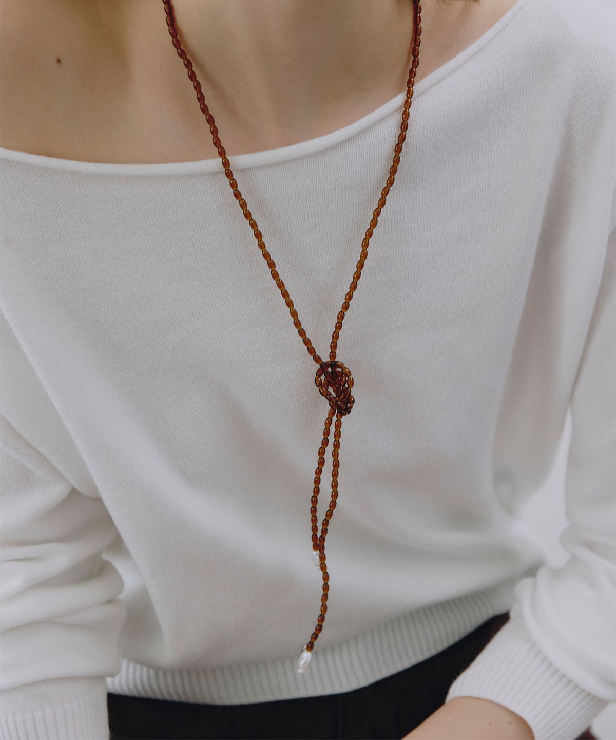 빈티지헐리우드(VINTAGE HOLLYWOOD) Seed Tie Necklace_VH2579NE003M