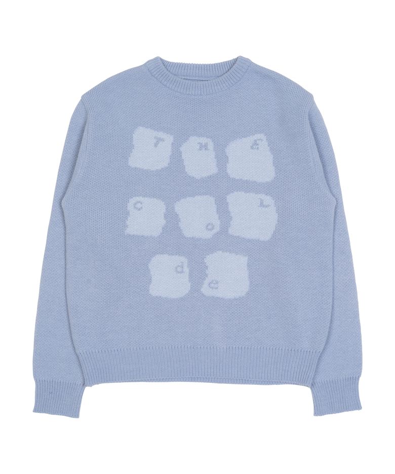 TCM typing logo knit (sky blue)