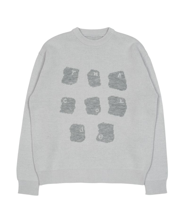 TCM typing logo knit (grey)
