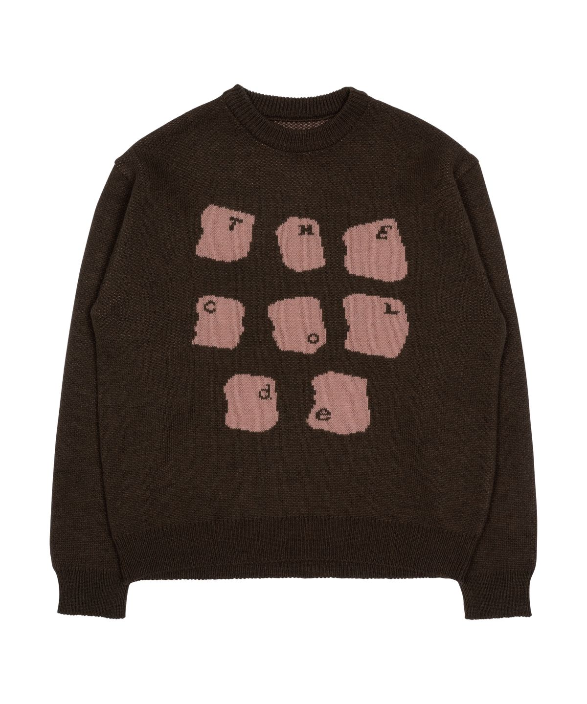 더콜디스트모먼트(THE COLDEST MOMENT) TCM typing logo knit (brown)