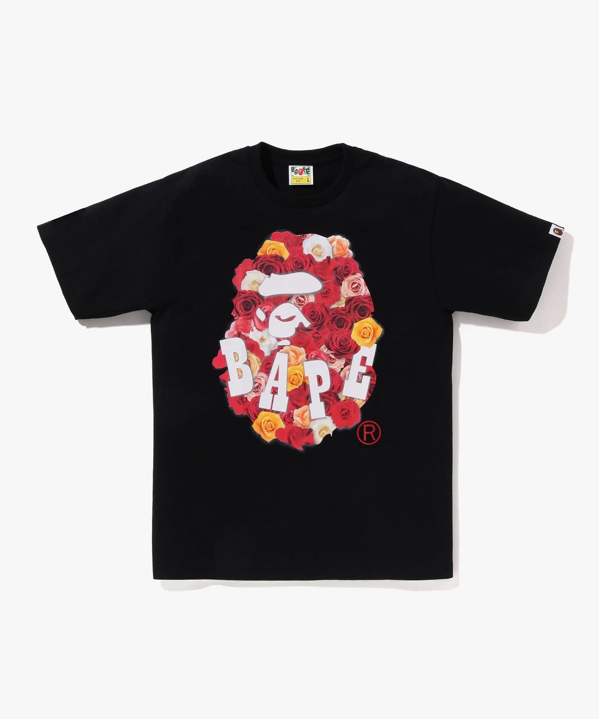 베이프(BAPE) 로즈 에이프 헤드 티셔츠(M) BLACK