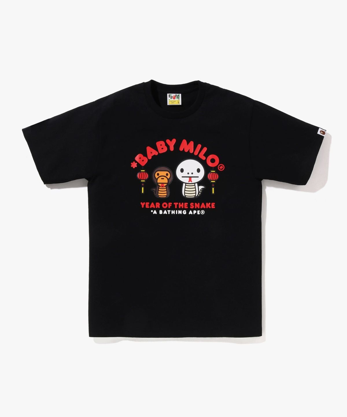 베이프(BAPE) YEAR OF THE SNAKE 베이비 마일로 티셔츠(M) BLACK