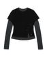 TCM layered button long sleeve (black)