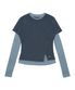 TCM layered button long sleeve (blue)