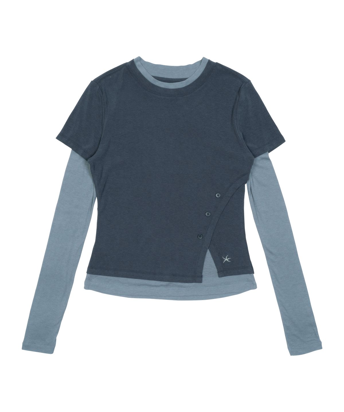 더콜디스트모먼트(THE COLDEST MOMENT) TCM layered button long sleeve (blue)