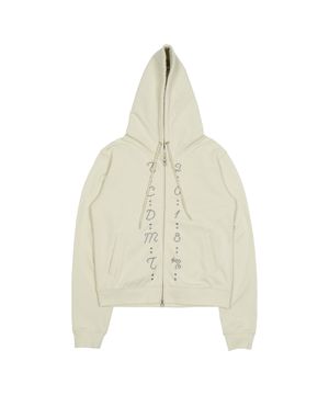 TCM center stitch hooded zip-up (oatmeal)