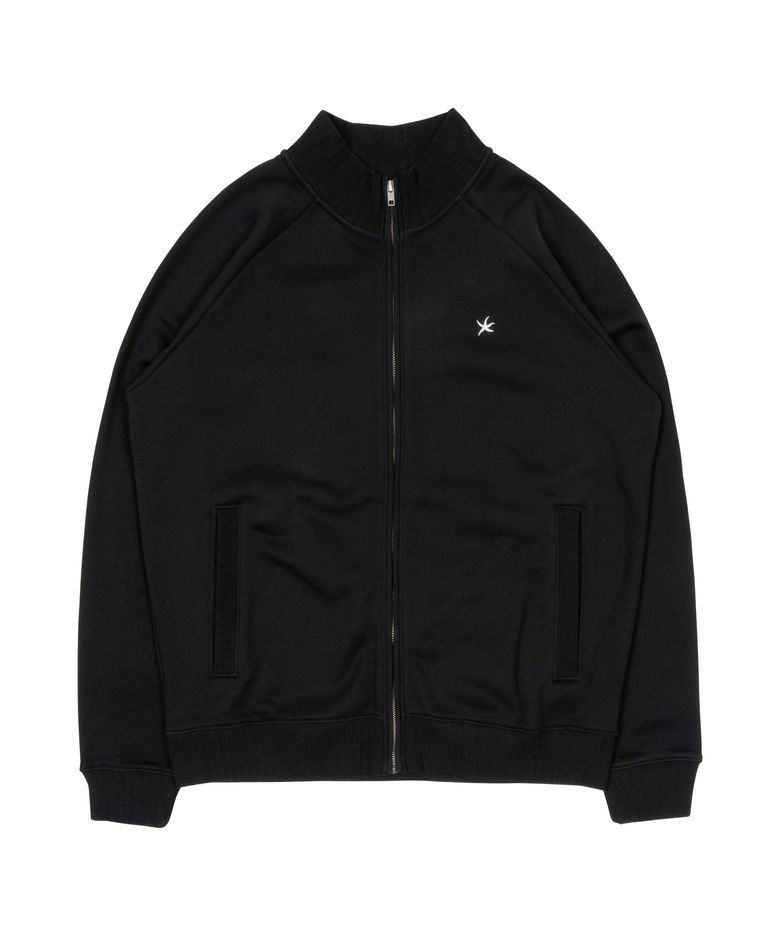 TCM mini logo jersey zip-up (black)