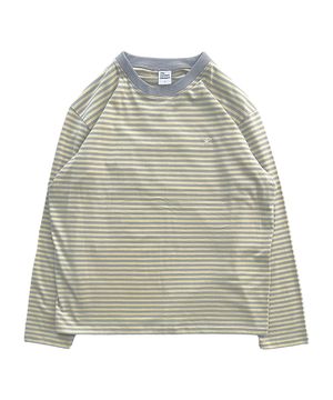 TCM mini logo stripe long sleeve (yellow/grey)