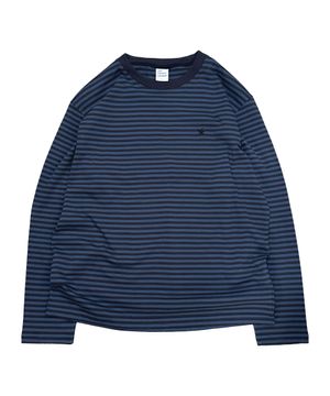 TCM mini logo stripe long sleeve (blue/navy)