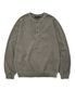 VINTAGE WASHED HENLEY SWEATSHIRT (OLIVE DRAB)