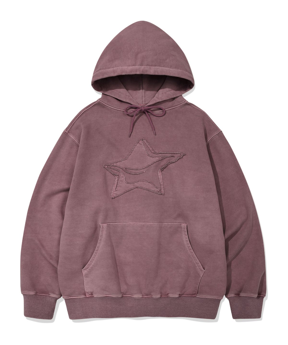 카네이테이(KANEITEI) STAR APPLIQUE HOODIE (PIGMENT PINK)