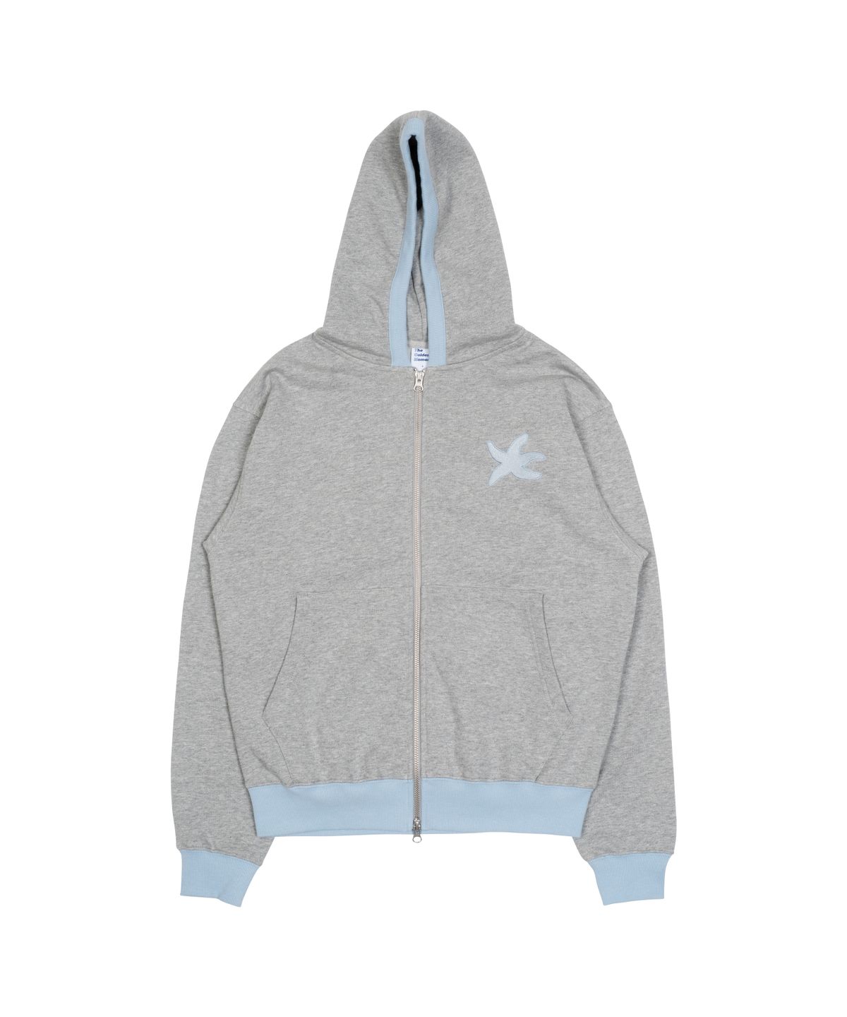 더콜디스트모먼트(THE COLDEST MOMENT) TCM line hooded zip-up (sky blue)