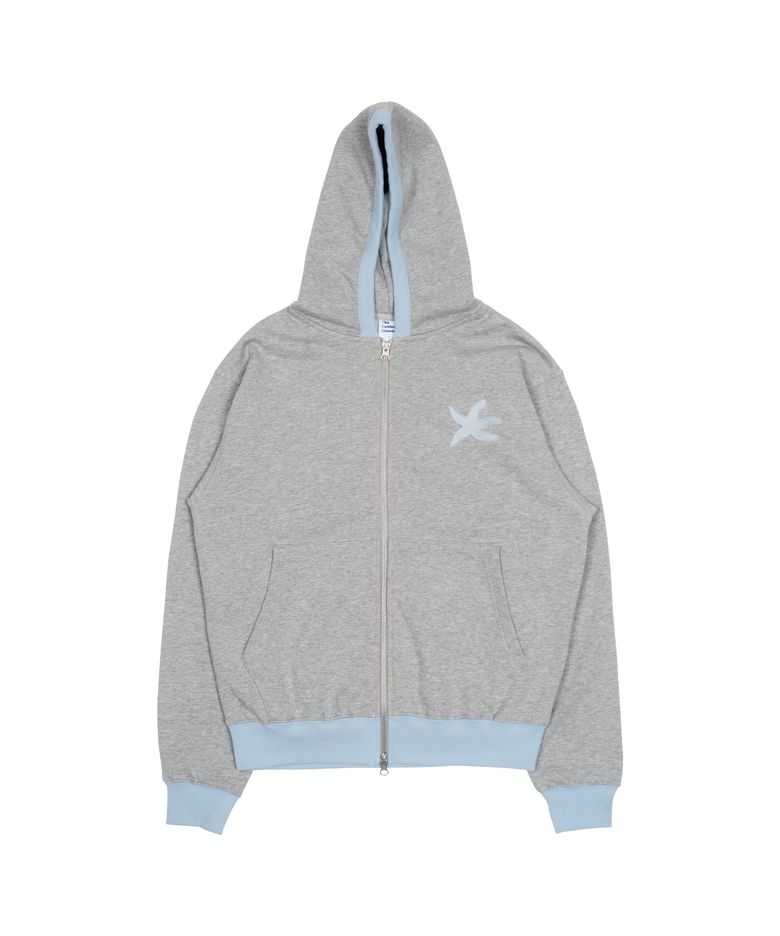 TCM line hooded zip-up (sky blue)