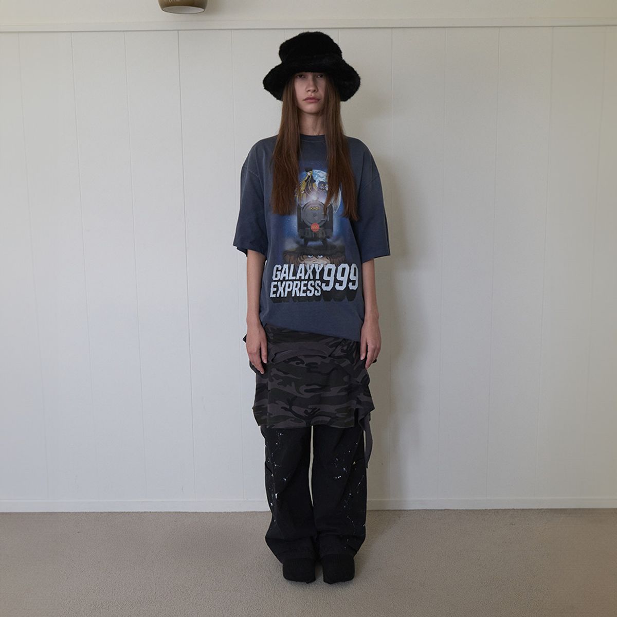 엘씨디씨티엠(LCDC™) GALAXY EXPRESS 999 OVERSIZED T-SHIRT (BLUE)