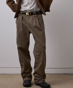 Silent 웨이스트 더블 플리츠 코듀로이 팬츠 베이지