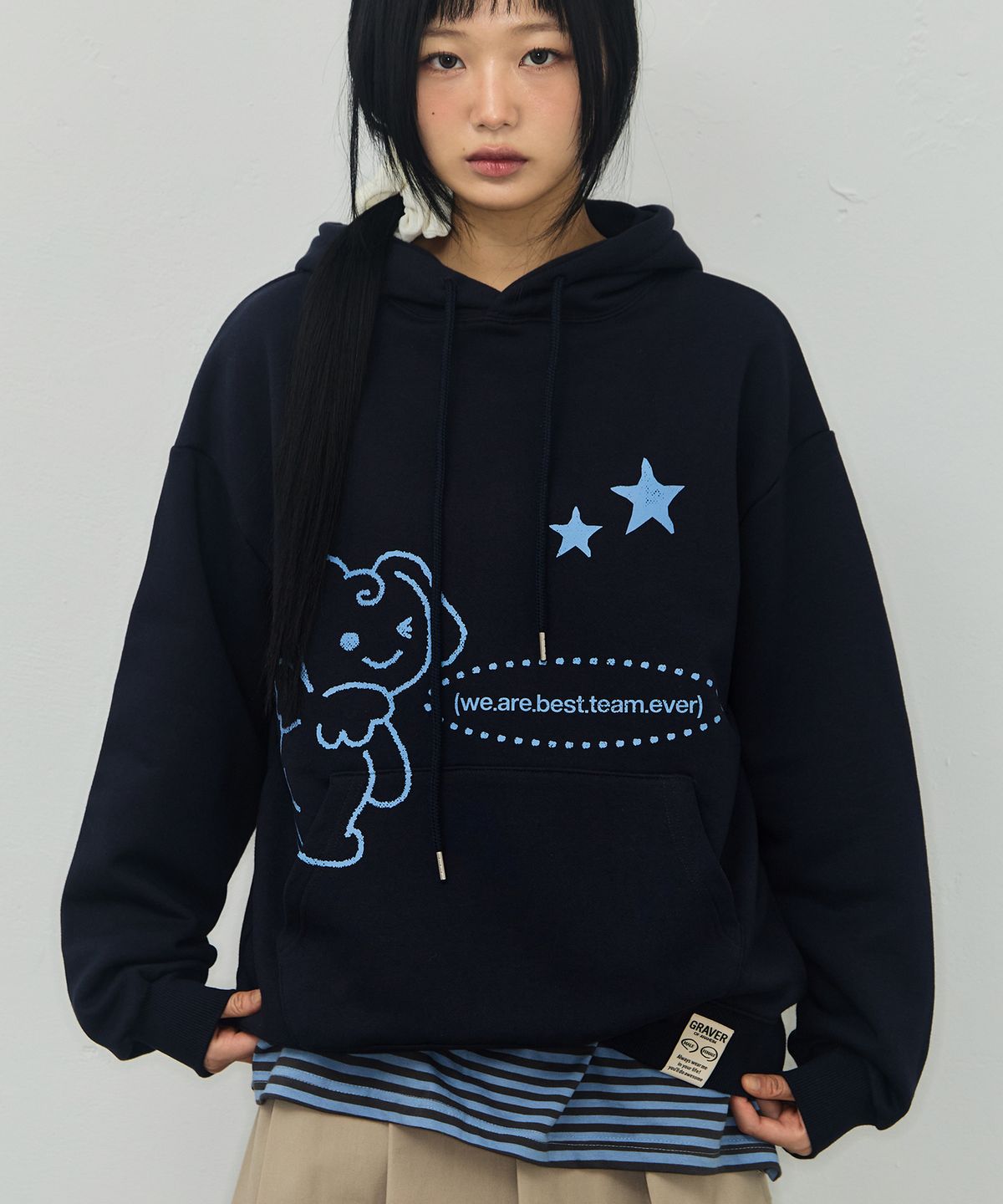 그레이버(GRAVER) [UNISEX]ANGELIC 후드티_3color
