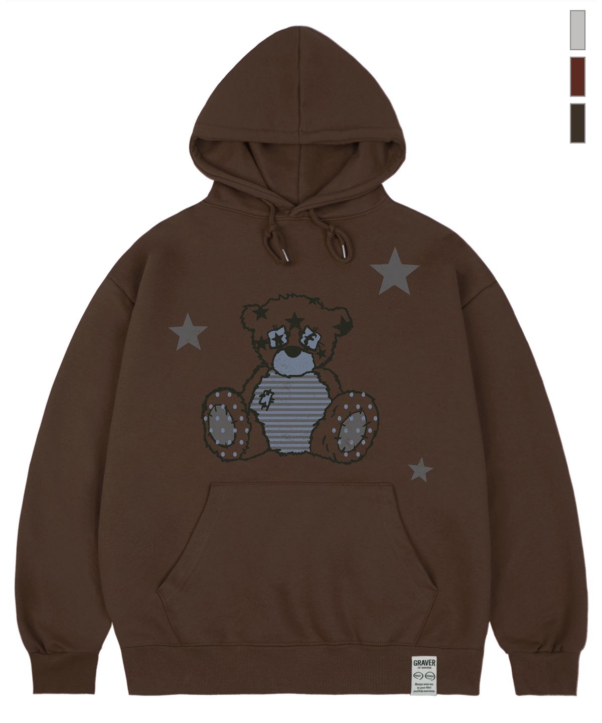 그레이버(GRAVER) [UNISEX]TEDDY B 후드티_3color