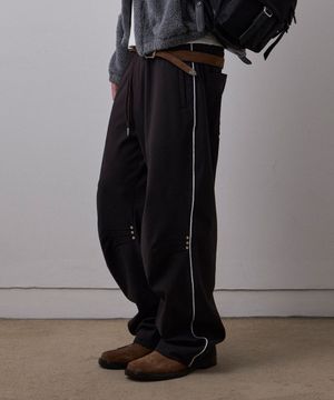 모노샤인 파라수트 트랙 팬츠 모카브라운