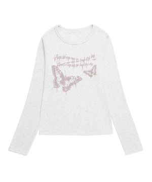 Flow Butterflies 슬림핏 롱슬리브