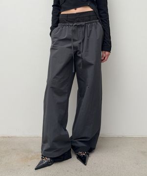 LAYERED STRAP TROUSERS (dark grey)